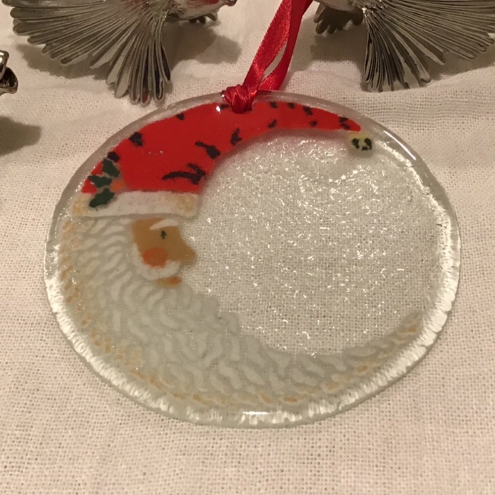 Vintage Rare Peggy Karr Glass Christmas Ornament